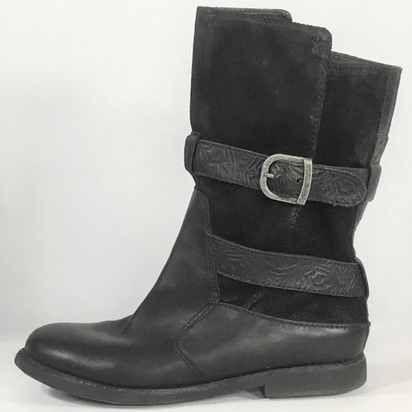 Emu Leather & Suede Ankle Boots - Picture 1 of 10